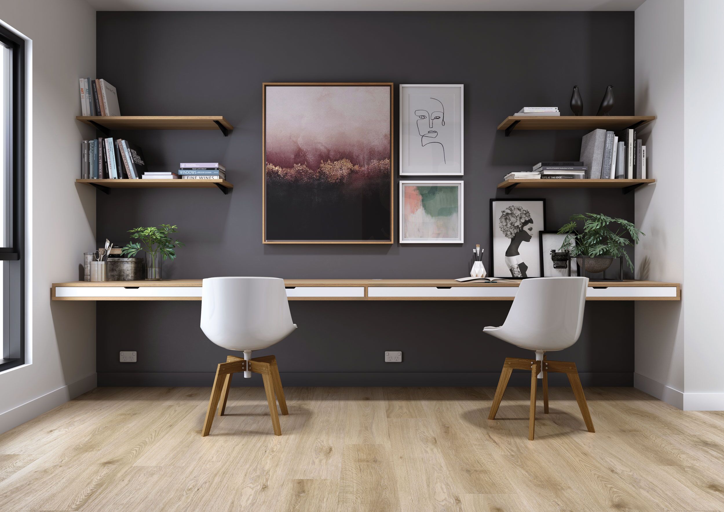 Resiplank Corsica 8.5mm hybrid flooring in a study